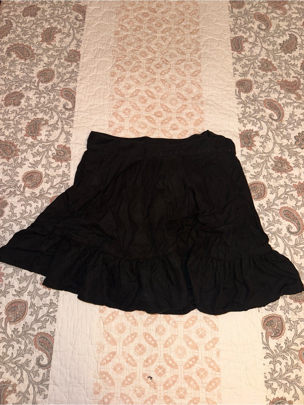 Aerie Wrap Ruffle Hem Skirt